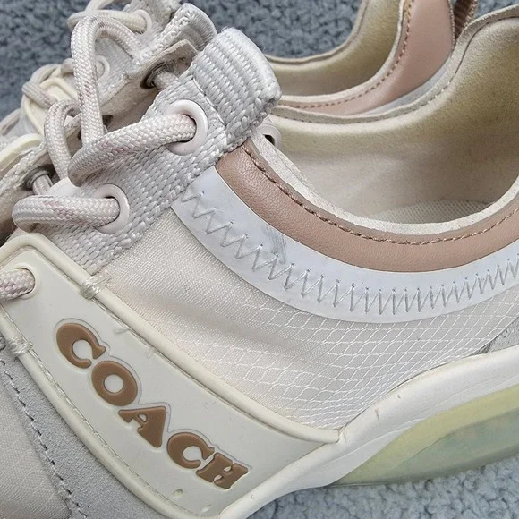 Coach Citysole Sue Runner Sneakers Womens 9B Beige Suede Athletic Low Top - Picture 8 of 11
